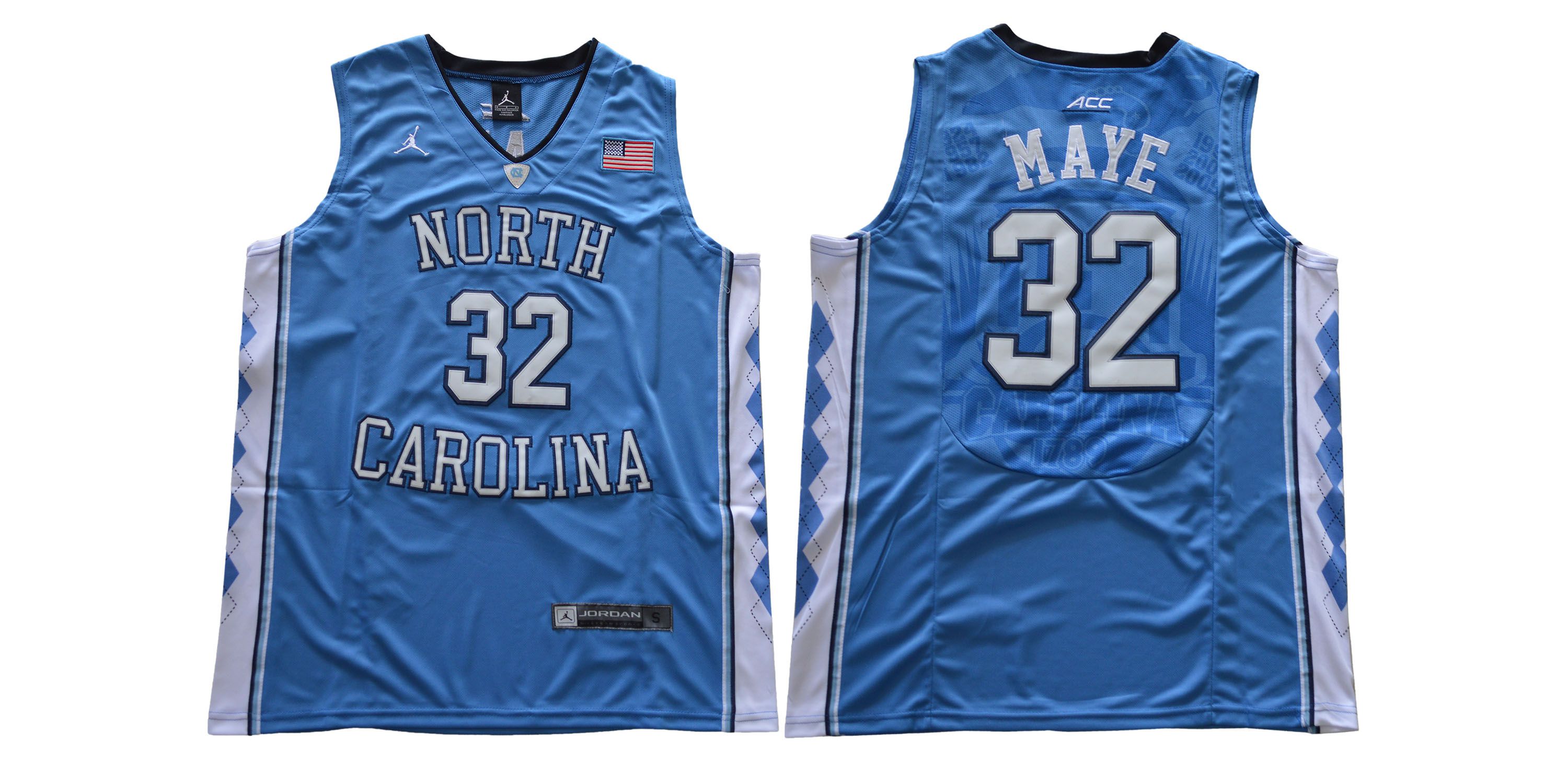 Men North Carolina Tar Heels #32 Maye Light Blue NCAA Jerseys